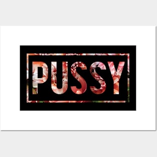 Floral Pussy Posters and Art